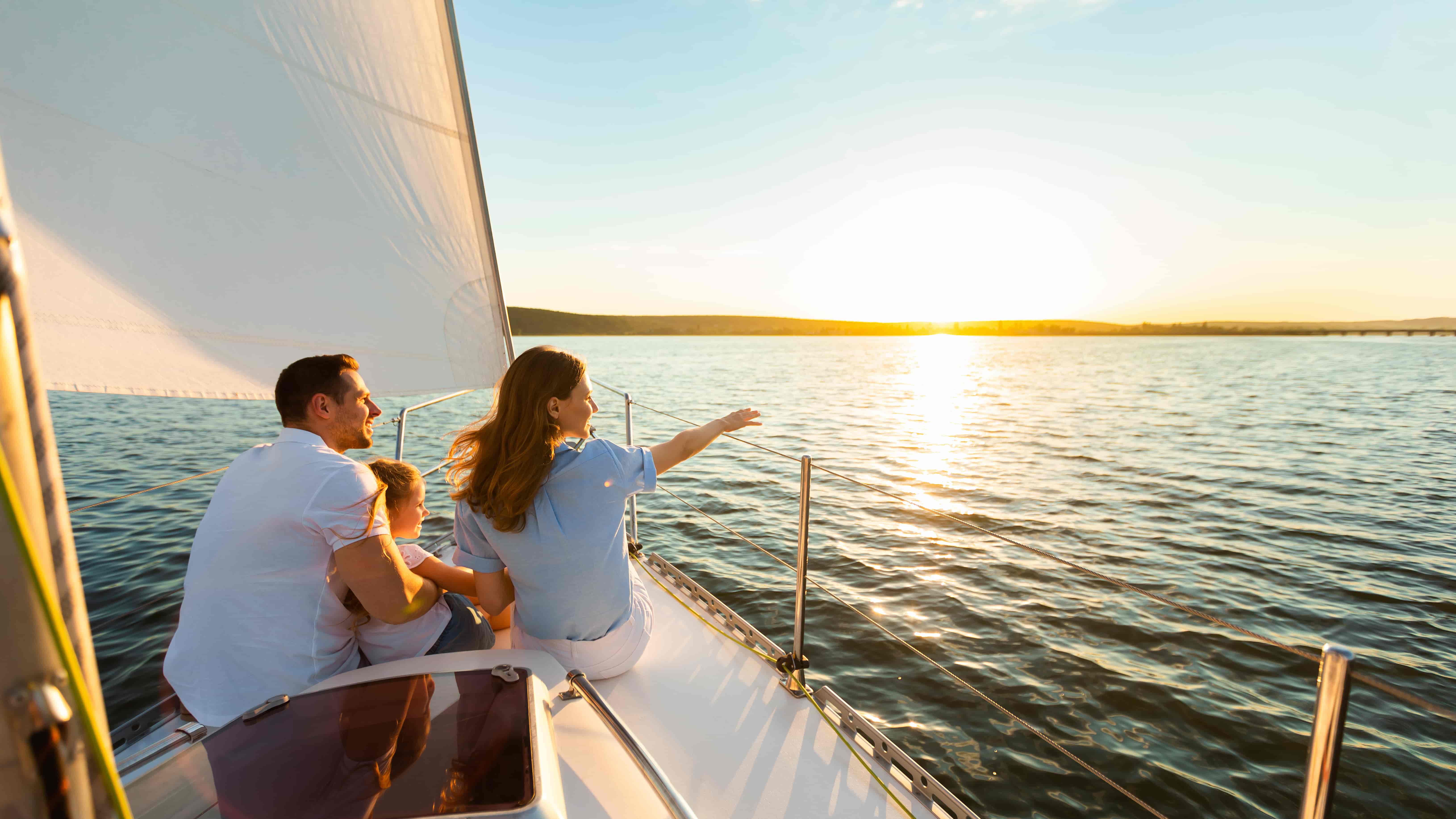 couple on yacht