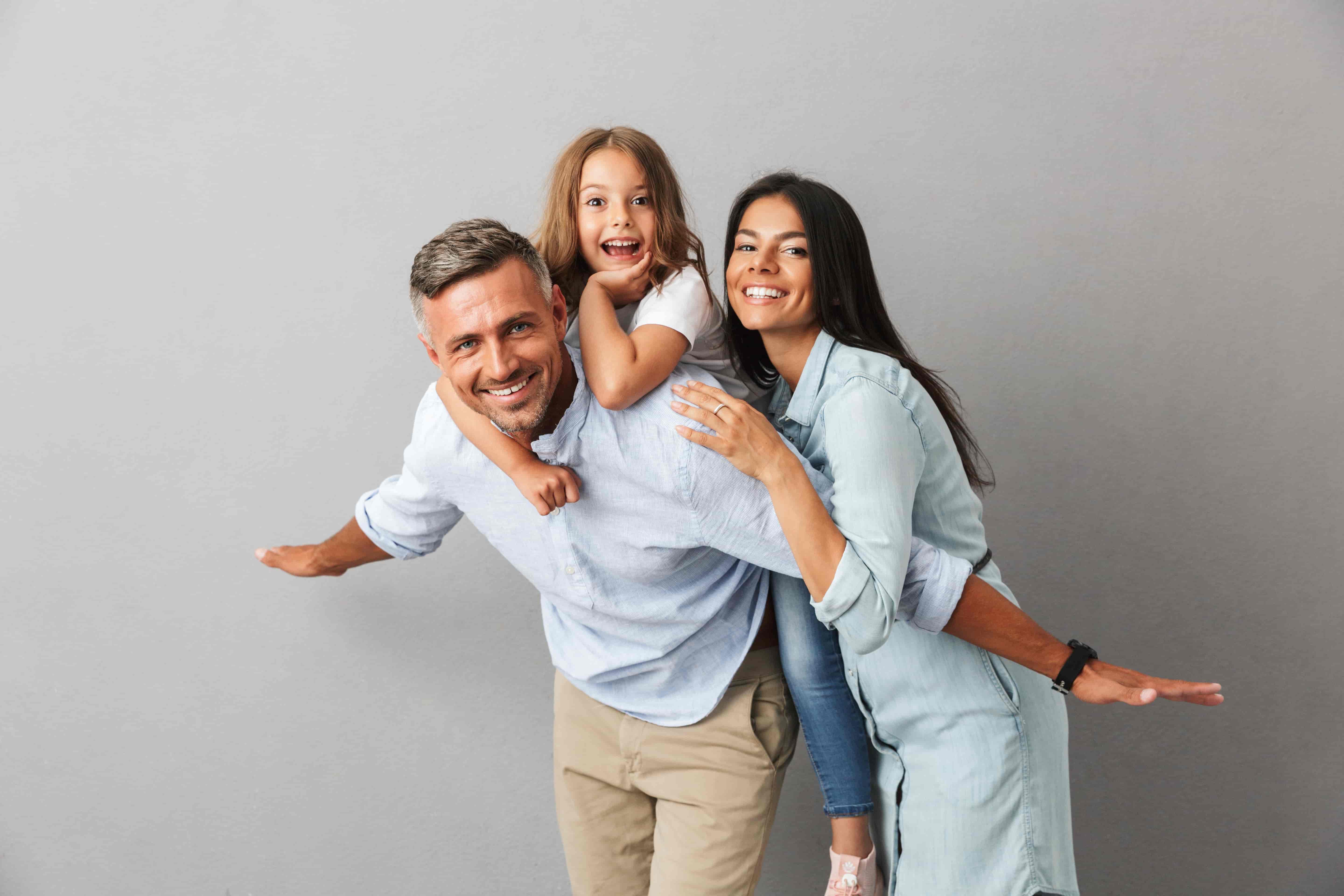Portrait of a cheerful family